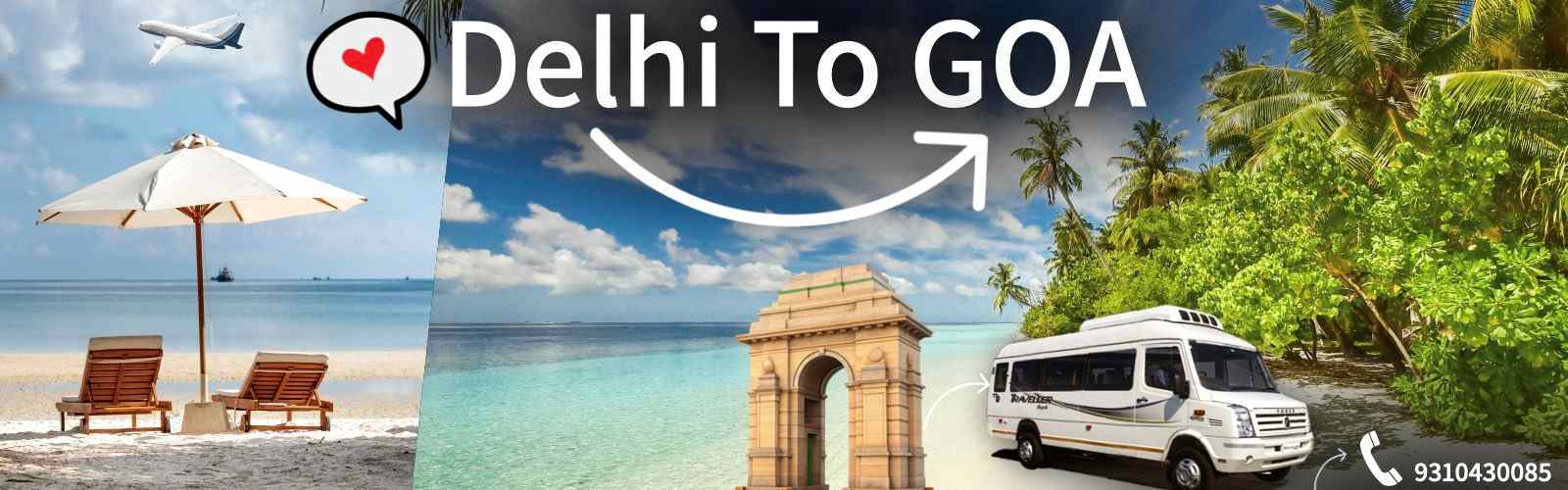 delhi to goa